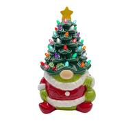 Generico Gnome Christmas Tree Ornaments, Home Seasonal Decor For Holidays, Resin Ornament Figurines With Light,Desk Christmas Tree | For Desktop Tabletop Office Home Room