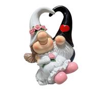 Generico Gnome Statue - Handmade Resin Dwarf Sculpture | Valentine's Day Gnomes Figurines, Resin Dwarf Ornaments, Valentine's Day Tiny Gnomes Statues For Living Room Bedroom Shelf Table