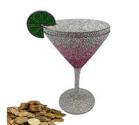 Generico Goblet Rhinestone Clutch, Evening Party Bag, Crystal Decor for Celebration Wear, Structured Luxury Design, Ladies Fashion Accessory, Formal Event Handbag for Dances And Gatherings