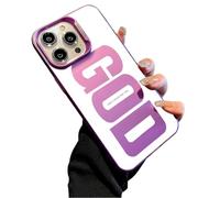 Generico God Has a Plan for You Inspirational Phone Case for iPhone, Christian Faith Pattern Design, Scratch-Resistant Anti-Slip Shockproof Protective Cover (Purple,for iPhone 15)