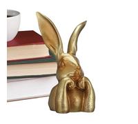 Generico Gold Easter Bunny Decor - Easter Rabbit Statue | Spring Bunny Desk Ornament, Holiday Party Decoration with Desk Shelf Dining Table Mantel Entryway Home Festive Display Accent