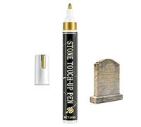 Generico Gold Gravestone Marker Pen - Permanent Paint Pen For Restoring Faded Inscriptions On Headstones & Granite | Weather-Resistant, Quick-Drying & Fine Tip | Ideal For Cemetery Memorials