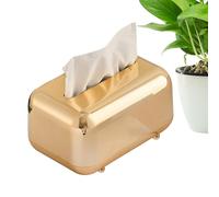 Generico Golden Tissue Boxes - Decorative Gold Holder And Organizer With Elegant Finish | Luxury Storage With Non-Slip Base | Bathroom Bedroom Office Living Room Laundry Room