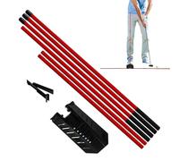 Generico Golf Alignment Sticks - 7-Level Portable Adjustable Angle Sports Equipment,Golf Training Aid | for Practice Driving Range Indoor Home Backyard Sports Club Recreation Competition Swing Tee