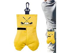 Generico Golf Ba ll Carrier - Slogan Pouch, Accessory Case for Pra ctice Trip, Travel Backpack with Carabiner Clip, Sports Gear, Outdoor Holder for Course Play and Vacation Golfers