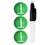 Generico Golf Ball Marker - Alignment Line Tool, Precision Drawing Aid with Stencil Guide, Putting Accuracy Marker with Pen Holder Clip, Ball Liner Template Compact Design, Training Accessory