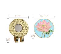 Generico Golf Ball Marker Hat Clip, Portable Magnetic Flower Pattern Design, 1.26x1.02 Inches Golfer Accessories for Course Play, Club Members, Enthusiasts, Tournament, Outdoor Practice