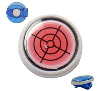 Generico Golf Ball Marker Round cap Clip Mark with Level Function, Portable Removable Attaches, Easily to Golf cap, Golfs Training Tool Ball Line Marker Accessory (Red)