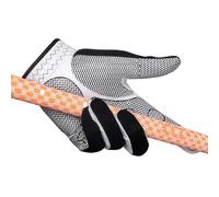 Generico Golf Gloves Men - Breathable Non Slip Mesh Summer Glove Left Hand | Washable Textured Palm Single Golf Glove For Right Handed Golfer | White Black Alternative