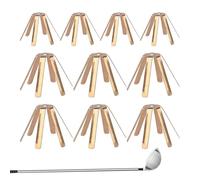 Generico Golf Shaft Adapter Shims - 2.5x2.5x3CM Head Diameter Filler | 10 Pieces Adjustable Brass Part | 6 Legs Golf Adapter Spacer Shims | for Men Women Golfers Professional Workshop Course Training