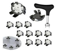 Genérico Golf Shoe Spikes, 12 pezzi Anti Slip Golf Cleat, Golf Cleats Shoes Spikes, Golf Spikes Replacement, Quick Twist Golf Spikes Golf Cleats Wrench Screw For Golf Trainers Golf Courses
