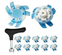 Generico Golf Shoe Spikes - 12 Pieces Anti Slip Rubber Cleats, with Quick Twist Replacement Tool, Portable Durable Golf Spikes Wrench, for Outdoor Golfs Courses Trainers for Golfers Men Women Adult