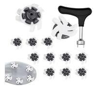 Generico Golf Shoe Spikes - 12 Pieces Anti Slip Rubber Cleats, with Quick Twist Replacement Tool, Portable Durable Golf Spikes Wrench, for Outdoor Golfs Courses Trainers for Golfers Men Women Adult