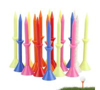 Generico Golf Tees - ABS 8.3x2cm Colori Misti | da Golf biodegradabile - Stile di Vetro da 83 mm | Tee di Quadrata 50pcs | oscillante Durevole | Attrezzatura da golfpractice