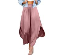 Generico Gonna Donna Casual, Gonne Donna Estive,Lunga Femminile con Spacchi Laterali e Tasca Pratica per Un Elegante e Versatile