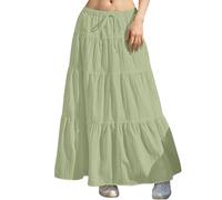 Generico Gonna Donna Curvy, Gonne Donna Cotone,Ampia a Trapezio con Cintura Elastica in Vita per Elegante e Comoda