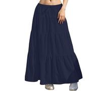 Generico Gonna Donna Curvy, Gonne Donna Cotone,Ampia a Trapezio con Cintura Elastica in Vita per Elegante e Comoda