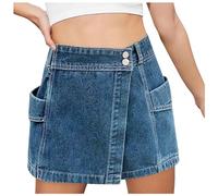 Generico Gonna Elegante Donna, Gonne Donna Cotone,Corta con vestibilità Ampia e Design Versatile per Stile Casual