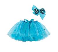 Generico Gonna in Tulle Bambina,Danza Tornante Bambini Balletto Party Star Costume Ragazze Splice Gonna + Fiocco Paillettes Ragazze Dress&Skirt
