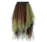 Generico Gonna in Tulle Tutu Corta Petticoat Sottogonna con Vita Elasticizzato per Donna Slim Fit Carnevale Halloween Matrimonio Danza Cosplay Rockabilly Party Sera Mini Jupe