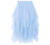 Generico Gonna in Tulle Tutu Corta Petticoat Sottogonna con Vita Elasticizzato per Donna Slim Fit Carnevale Halloween Matrimonio Danza Cosplay Rockabilly Party Sera Mini Jupe
