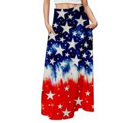 Generico Gonna Lunga Casual Stampata Donna per celebrare la Giornata 'Indipendenza 2025 con Design Elegante e vestibilità Comoda per Ogni Occasione Speciale e di Festa (8-Multicolour, S)