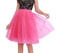 Generico Gonna Tulle Donna in Tulle Gonna Lunga 80s Vintage Sottogonna Tutu a Pressione Tutu per Adulti Tema Costume Ballerine per Feste di Cosplay Balletto Party Carnevale