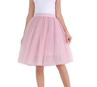 Generico Gonna Tulle Donna in Tulle Gonna Lunga 80s Vintage Sottogonna Tutu a Pressione Tutu per Adulti Tema Costume Ballerine per Feste di Cosplay Balletto Party Carnevale