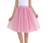 Generico Gonna Tulle Donna in Tulle Gonna Lunga 80s Vintage Sottogonna Tutu a Pressione Tutu per Adulti Tema Costume Ballerine per Feste di Cosplay Balletto Party Carnevale