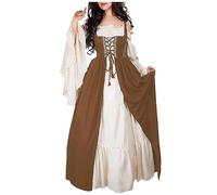 Generico Gonna Tulle Halloween Donna Felpa Famiglia La Vestito Halloween Morte Rosa Marrone Cigno Camicia Corsetto Rosso Abiti Costume Medievale Bustino Donna Elegante XXL