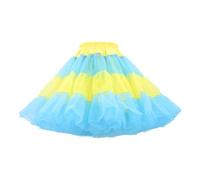 Generico Gonna tutù da Donna, Gonna Donna Multicolore con Supporto Integrato e Sottogonna a Palloncino per Un Moderno e Femminile (Yellow, M)