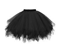 Generico Gonne da Donna Tutu, Dress Ballet Petticoat in Tulle a 3 Strati, Costume da Festa di Carnevale di Halloween Tutu per Adulti per Feste di Travestimento Balletto, 80s Sottogonna Tutu Casual