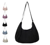 Generico Goodtotes Croissant Bag, Goodtotes Large Croissant Crossbody Bag, Crescent Crossbody Bags, Adjustable Strap (Black)