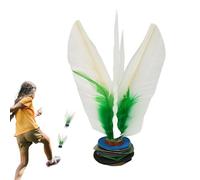 Generico Goose Shuttlecock, Large White Şĥuttlecock Foř Kicking Games, Duřable Elastic Goōse Ƒeather Material for Fitness Sports, Edge Color Random, for Adults Kids Outdoor Indoor Play, 1 Piece