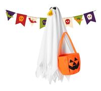 Generico Gooses Statue Halloween Ghost Clothing Kit, Halloween Porch Gooses Outfit Skirt With Hat Fits 23 Inch Statue | Soft Lovely Outdoor Decoration Skirt For Home Patio Garden Backyard