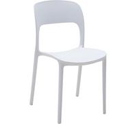 Generico GORICA SET 4 pezzi Sedia TORONTO in polipropilene impilabile colore Bianco modello comfort per interni ed esterni