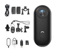 Generico GoSnap - 4K Thumb Action Camera, Go Snap Body Cam, HD 1080p/4k Gosnap - Thumb Camera Necklace, for Cycling, Travel, Pets (C#2-4K BLACK)