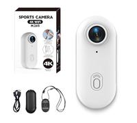 Generico GoSnap - 4K Thumb Action Camera, Go Snap Body Cam, Wearable Mini Action Camera, Outdoor Cycling Skiing Thumb Sports Camera, with 360° RotationSpring Clip (White,1080p)