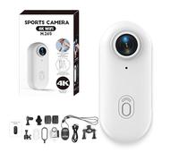 Generico GoSnap - 4K Thumb Action Camera, Go Snap Body Cam, Wearable Mini Action Camera, Outdoor Cycling Skiing Thumb Sports Camera, with 360° RotationSpring Clip (White,4k)
