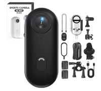 Generico Gosnap - Go Snap Camera, Wearable Mini Gosnap Body Camera with 360° Rotation Spring Clip, HD 1080p/4k Gosnap, for Cycling, Travel, Pets (Black*4K)
