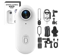 Generico Gosnap - Go Snap Camera, Wearable Mini Gosnap Body Camera with 360° Rotation Spring Clip, HD 1080p/4k Gosnap, for Cycling, Travel, Pets (White*4K)