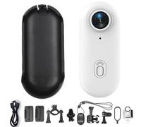 Generico GoSnap Thumb Action Camera, Go Snap Body Cam, Small Camera with Audio, HD 1080, for Cycling, Travel (White)