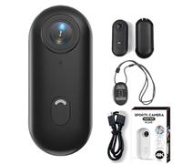 Generico GoSnap Thumb Action Camera, Gosnap - Thumb Camera, Go Snap Body Cam, Small Camera with Audio, with 360° Rotation Spring Clip, HD 1080, for Cycling, Travel, Pets (#Black 1080)