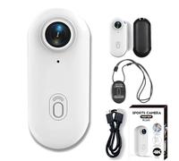 Generico GoSnap Thumb Action Camera, Gosnap - Thumb Camera, Go Snap Body Cam, Small Camera with Audio, with 360° Rotation Spring Clip, HD 1080, for Cycling, Travel, Pets (#White 1080)