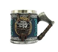 Genérico Gothic Beer Mug for Men - Stainless Steel Resin Drinking Stein | 450ml Cold-Resistant Mugs | Skull Tankard for Bars Bb Qs Family Gatherings | Gothic Novelty Cup and Parties
