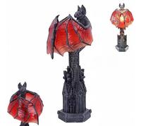 Generico Gothic Decor Bat Wing Light, Bat Lamp, Gothic Wings of Night Halloween Lampwith Red Glow, Cathedral Base Vampire Table Lamp for Spooky Horror Room or Witchy Night Setting (1pcs)