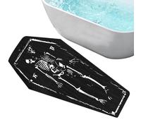 Generico Gothic Skeleton Bathroom Rug - Coffin Shape Non-Slip Bath Mat, Durable Halloween Carpet with Unique Design | for Home Bedroom Front Door Entryway Holiday Party Decoration