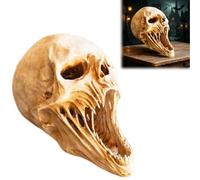 Generico Gothic Skull Sculpture, 3D Printed Eerie Open Mouth Skulls Sculpture Ornament, Horror Skull Sculptures Home Decor for Bookshelf and Desktop, Savage Gifts for Horror Lovers
