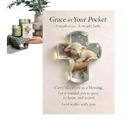 Generico Grace In Your Pocket - 2D Acrylic Crucifix Keepsake | Christian Pocket Cross For Easter Women Men Adults Spiritual Seekers Home Travel Church Devotion Meditation