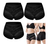 Generico Graceloom - High-Waisted Leakproof Panties with Tummy Support for Senior Women, Graceloom Panties for Senior Women (Black,L)